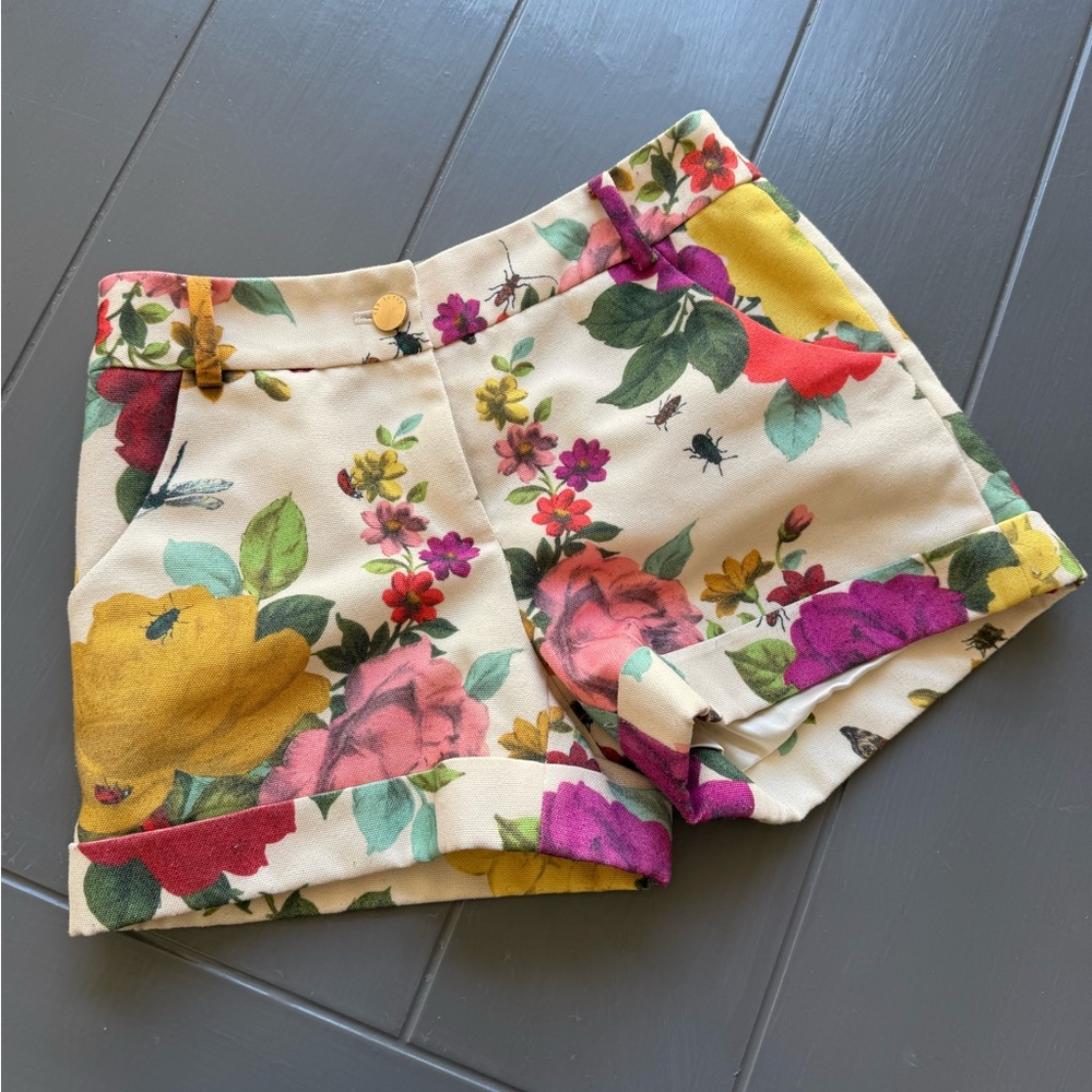 Ted Baker Floral High Waist Shorts - Multicolor